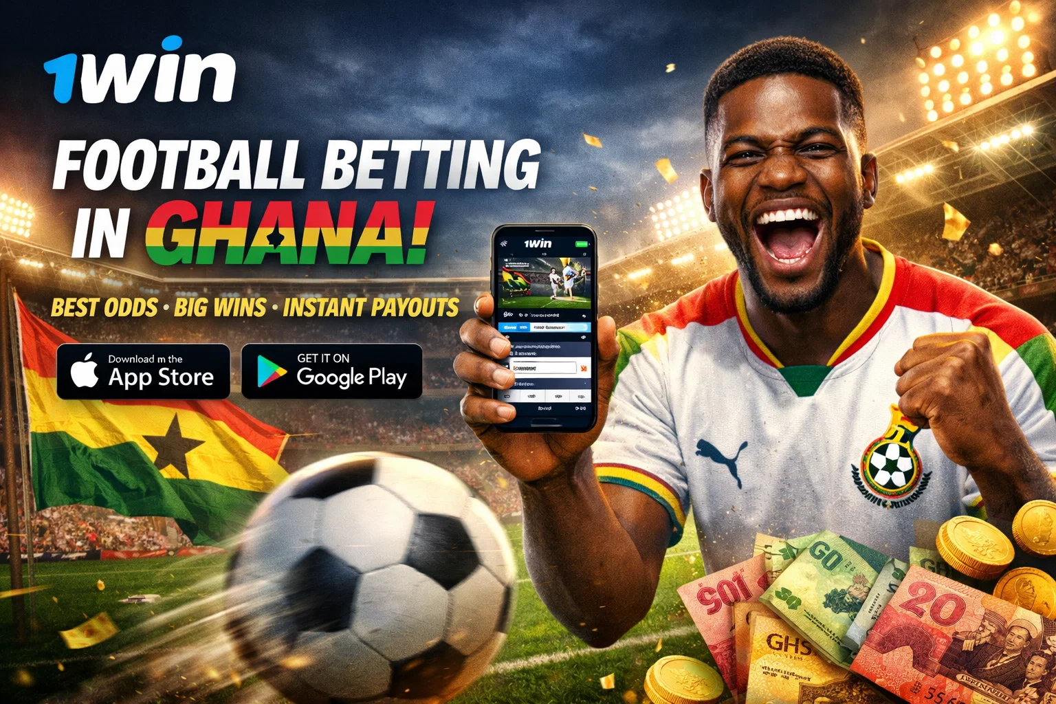 Football Betting 1Win App Ghana